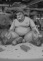 ossy female construction worker's boy toy breaks free and fucks his helpless domina raw